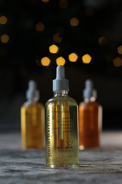 Oiled and Spoilt Body Oil with 2 other Body Oils in background
