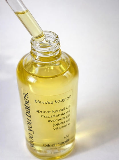 Oiled and Spoilt body oil bottle by you do you babes
